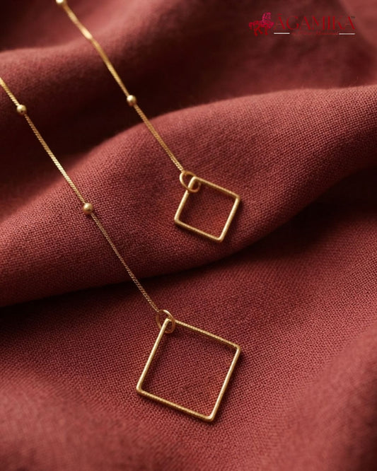 Chaturasra Lariat Necklace — Gold-Plated Brass