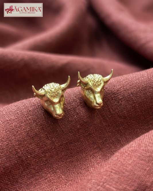 Nandi Stud Earrings — Gold-Plated Brass