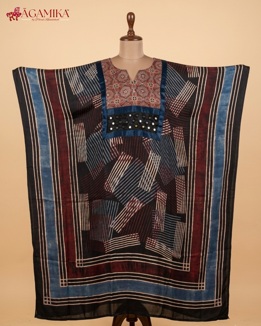 Utsav Ajrakh hand-block printed kaftan