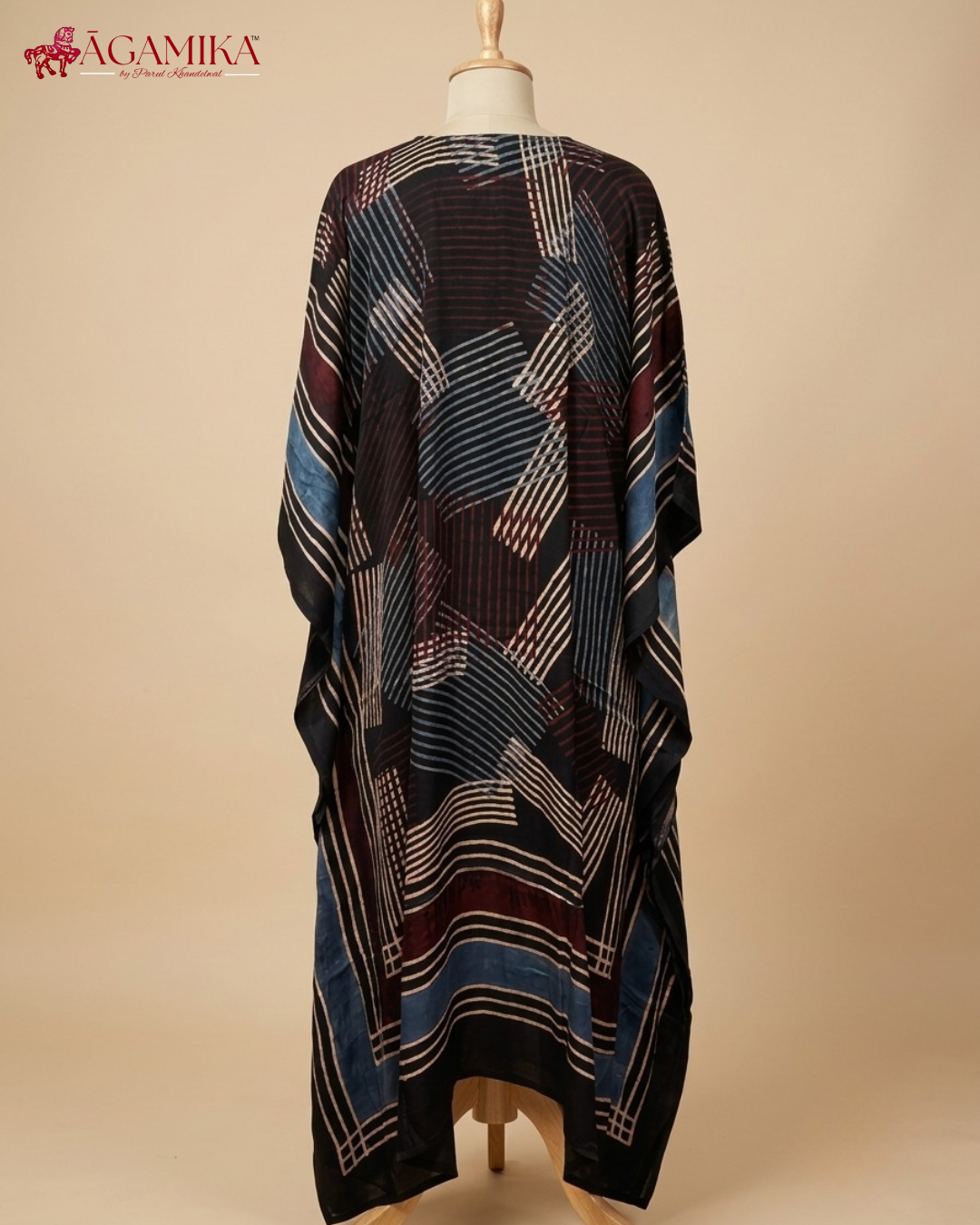 Utsav Ajrakh hand-block printed kaftan