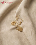 Vṛtta Drop Earrings — Gold-Plated Brass Circles