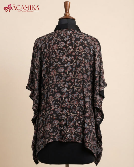 Mādhavī Hand-Block Print Kaftan Shirt