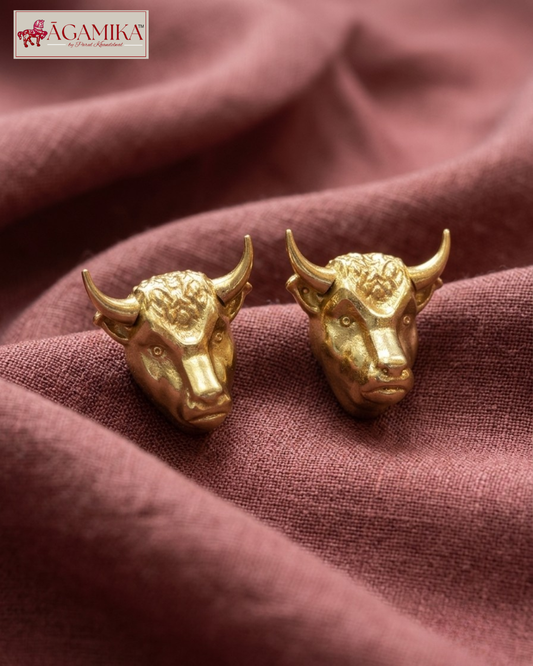Nandi Stud Earrings — Gold-Plated Brass