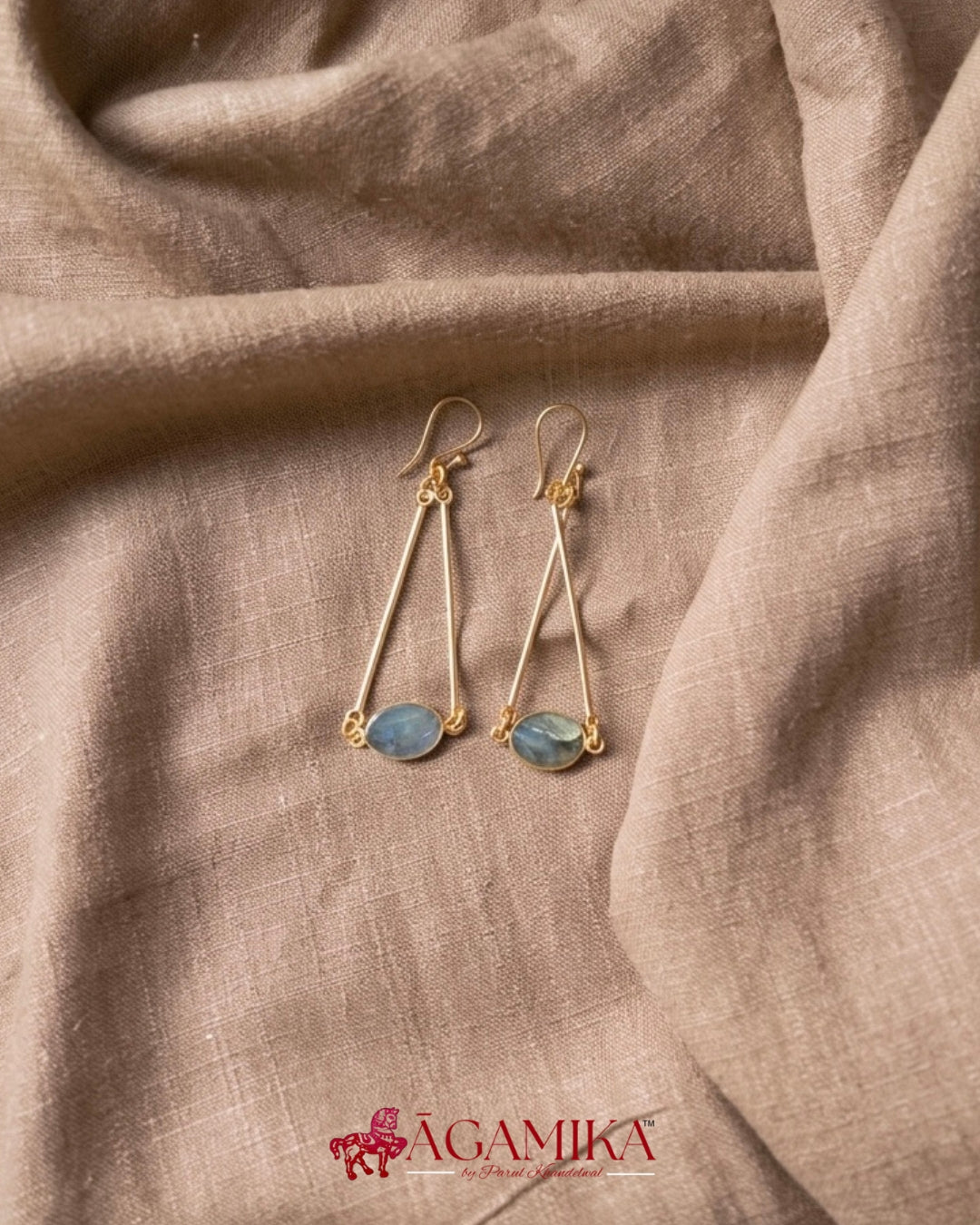 Kona Drop Earrings — Crystal & Gold-plated Brass