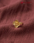 Chaturdala Ring — Textured Gold Flower