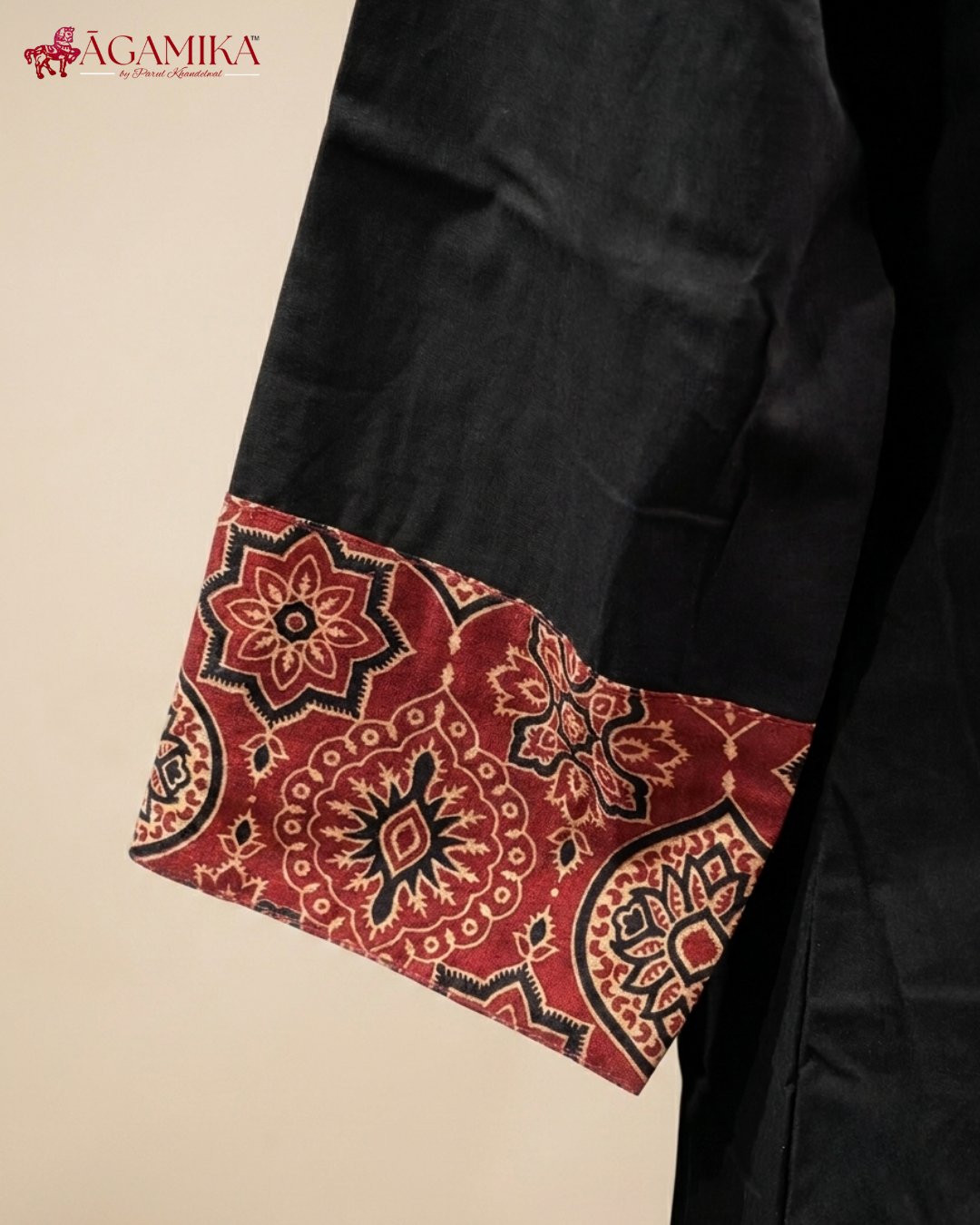 Darpana — Mirror-Work Co-ord Set in Deep Black