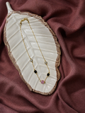Trivarna Necklace — Gold-Plated Brass & Five crystal stones